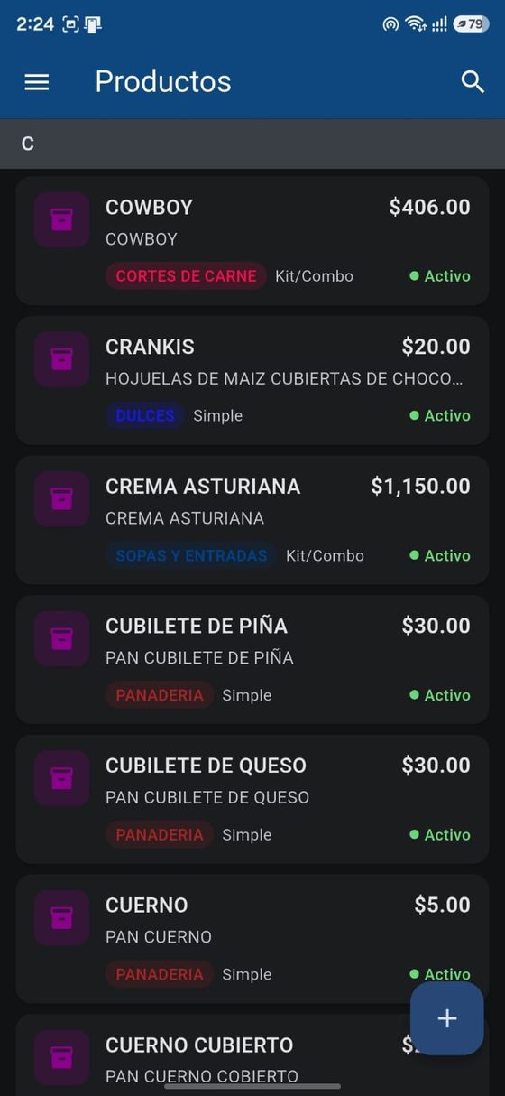 MySoftware Admin: Catálogo de productos