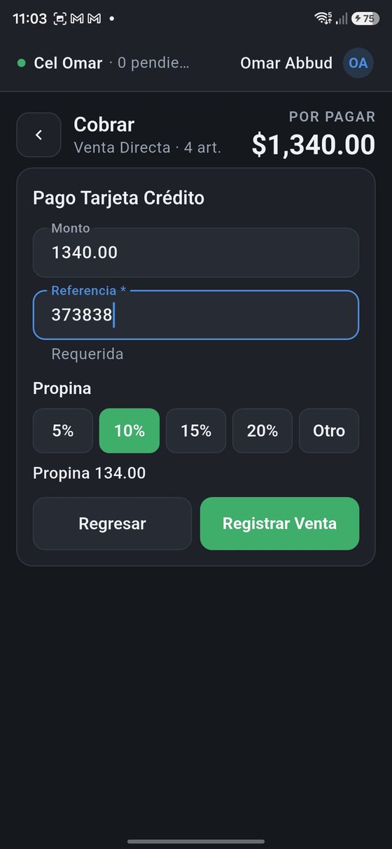 MySoftware POS: Cobro con propina sugerida