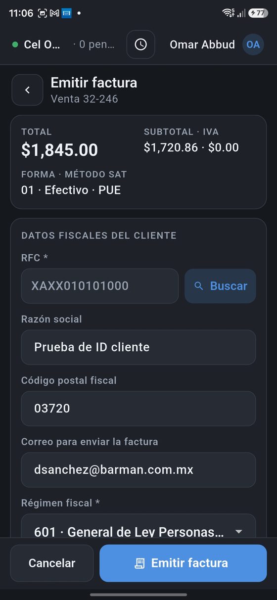 MySoftware POS: Emitir factura desde el POS