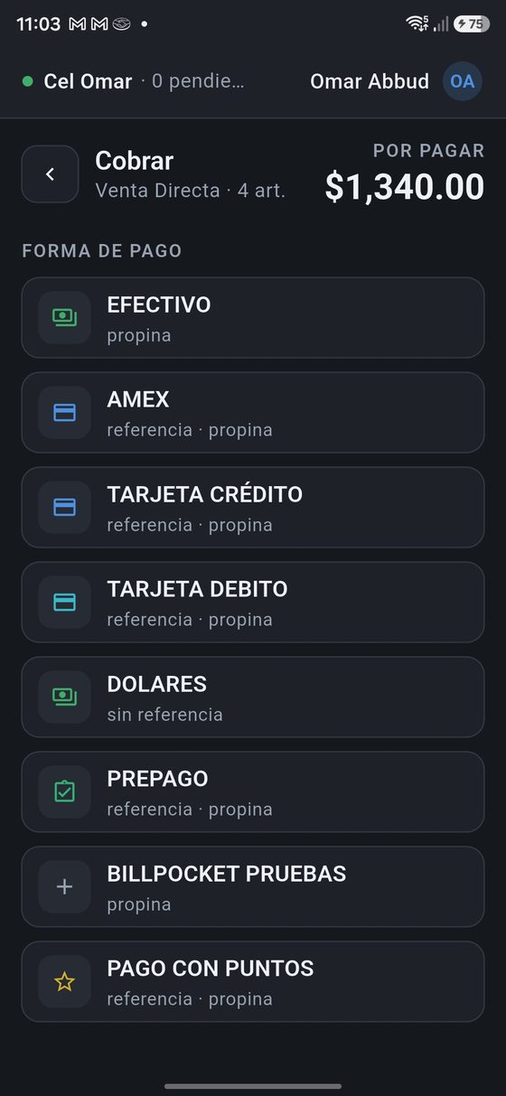 MySoftware POS: Formas de pago