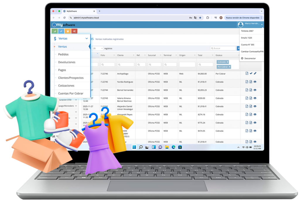 Software para tienda de ropa