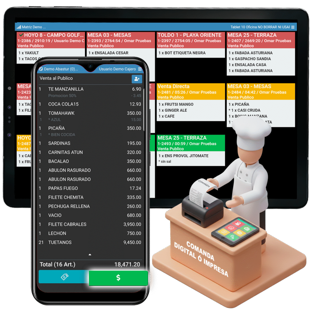 Control de comandas con Software para restaurantes