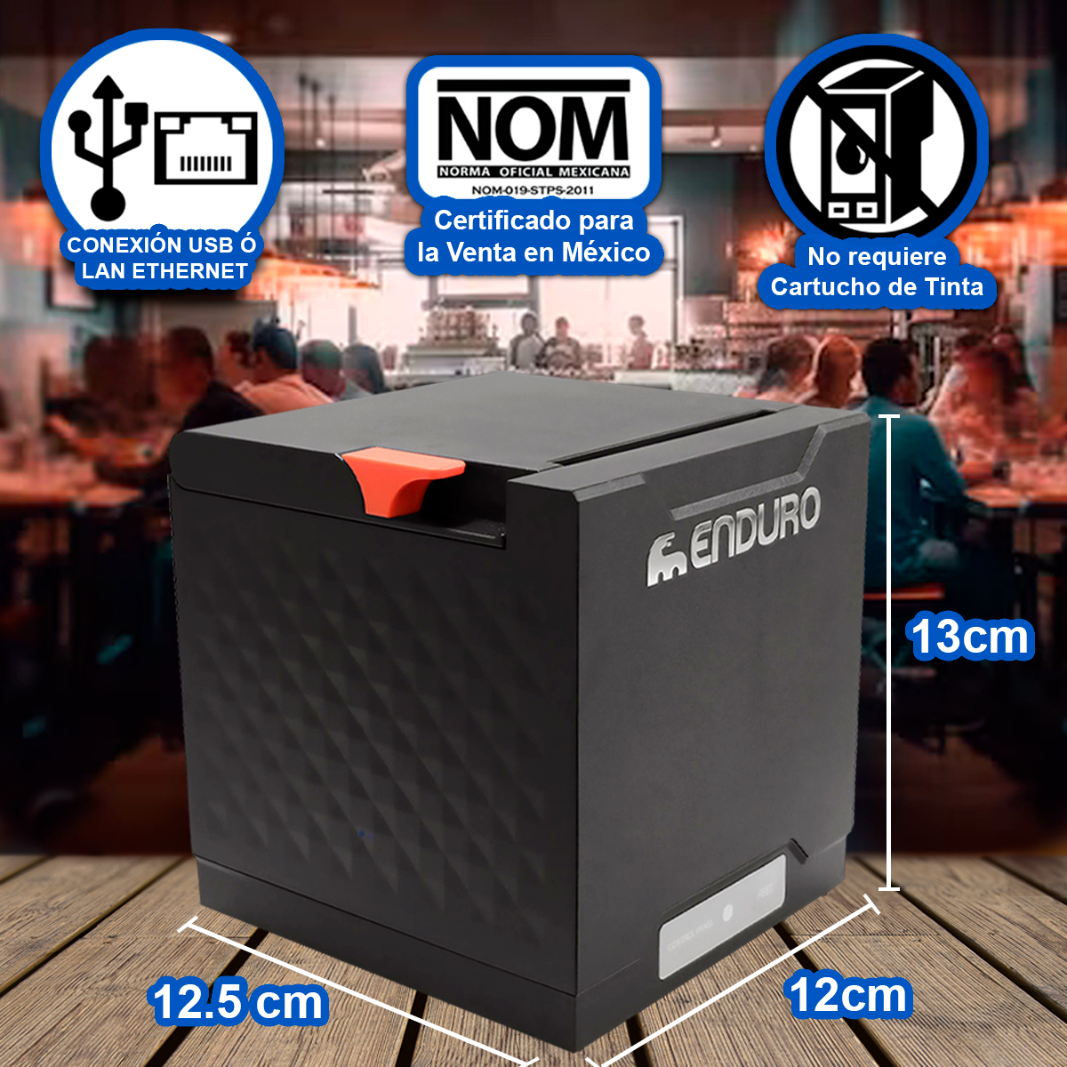 Impresora Recibos 80mm Usb Red Ethernet Miniprinter Tickets Negro - Image 3