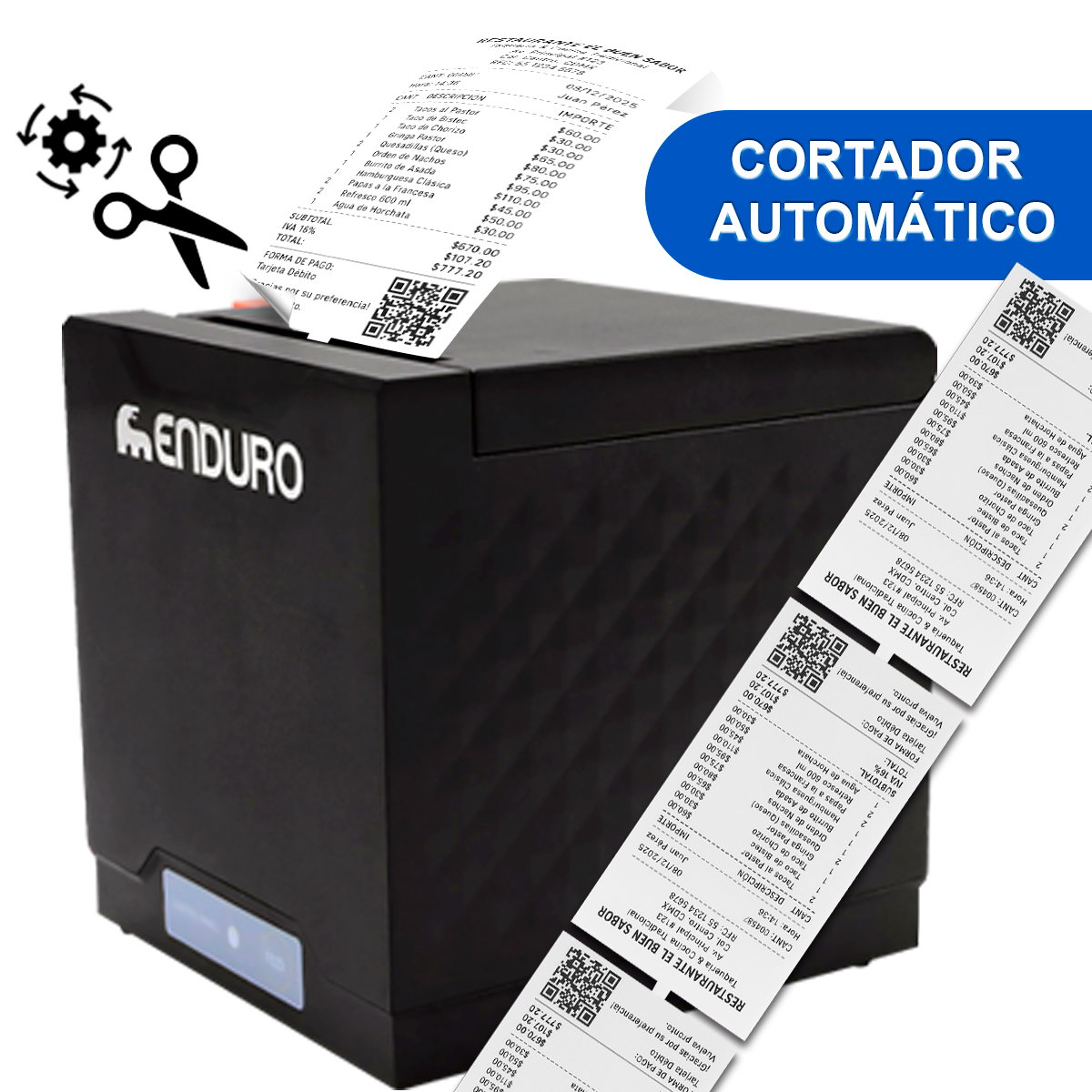 Impresora Recibos 80mm Usb Red Ethernet Miniprinter Tickets Negro - Image 4